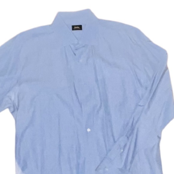 Nice Men’s Neiman Marcus Blue Button Down Long Sleeve Shirt Large 44/ 17.5 - Picture 2 of 13